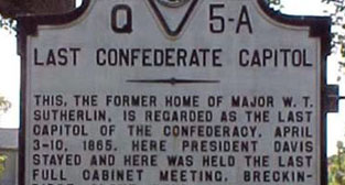 Last Confederate Capitol marker